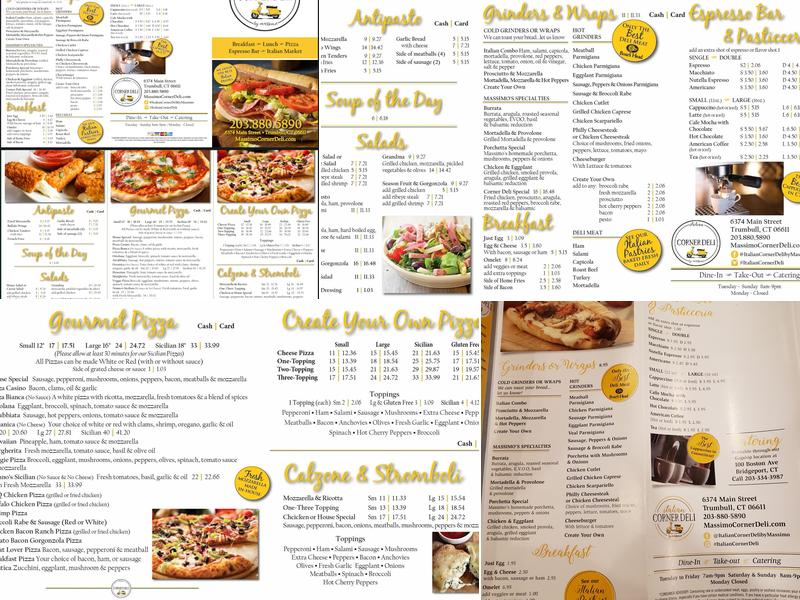 Italian Corner Deli by Massimo Menu