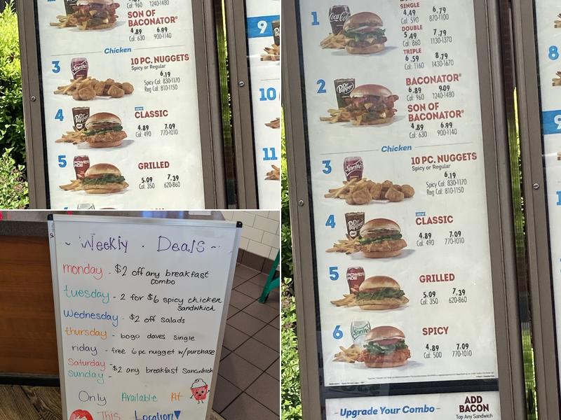 Wendy's Menu