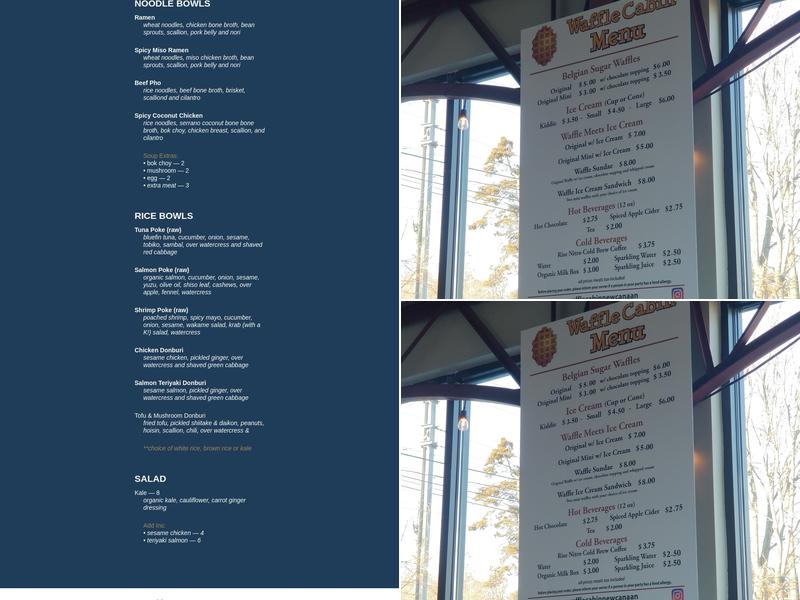 Pine Street Concessions Menu