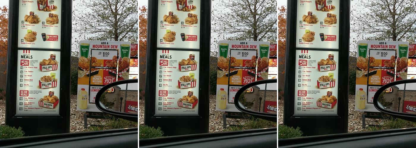 KFC Menu