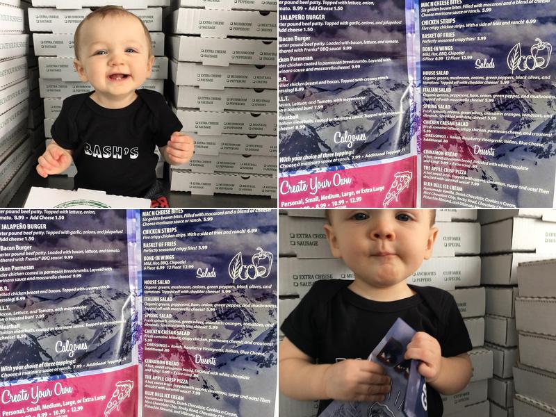 Bashs Pizza Menu