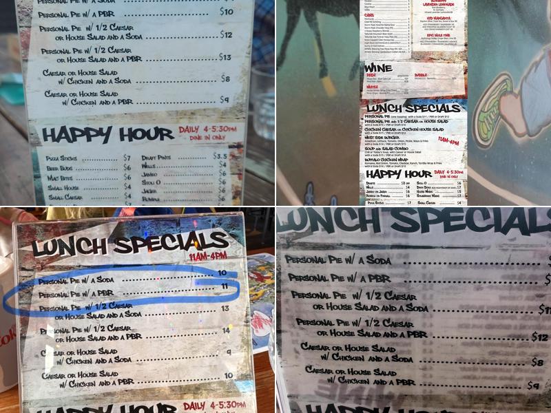 How Ya Doin Pizza and Eatz Menu