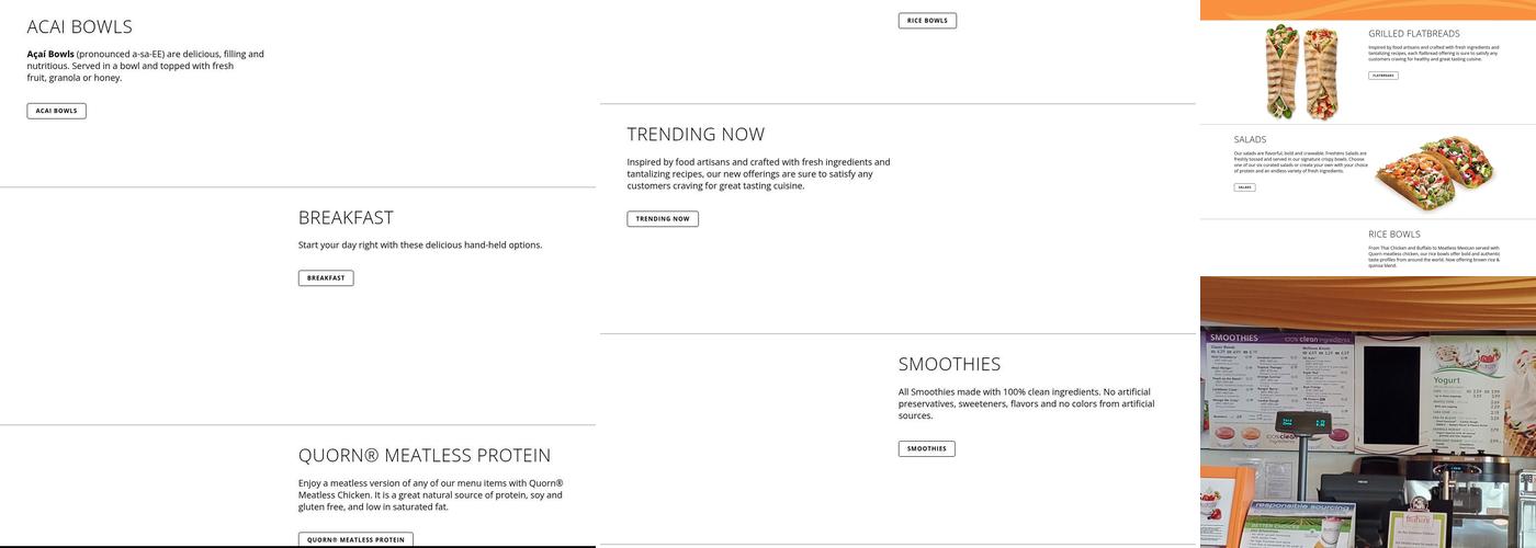 Freshëns Menu