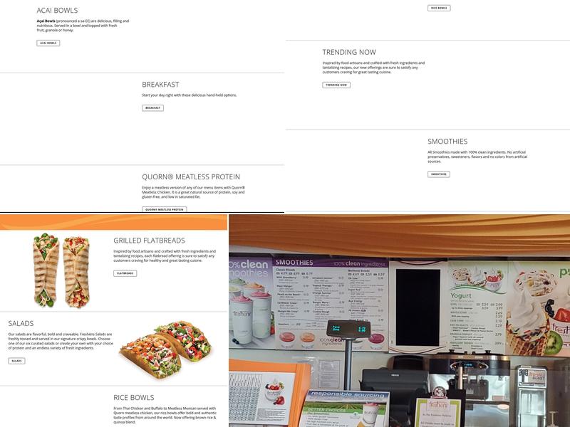Freshëns Menu