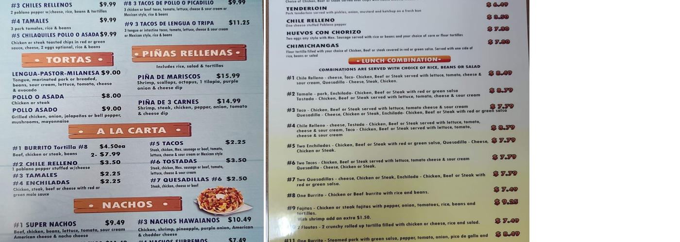El Jarochito Menu