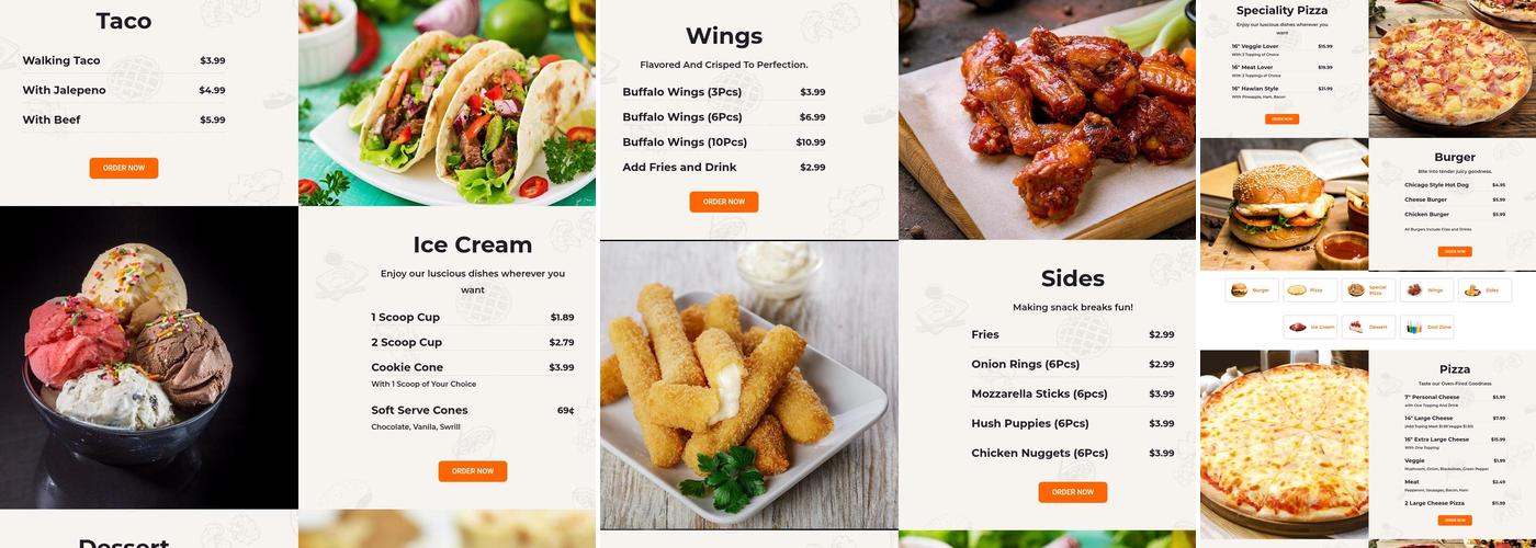 BRICK OVEN PIZZA Menu