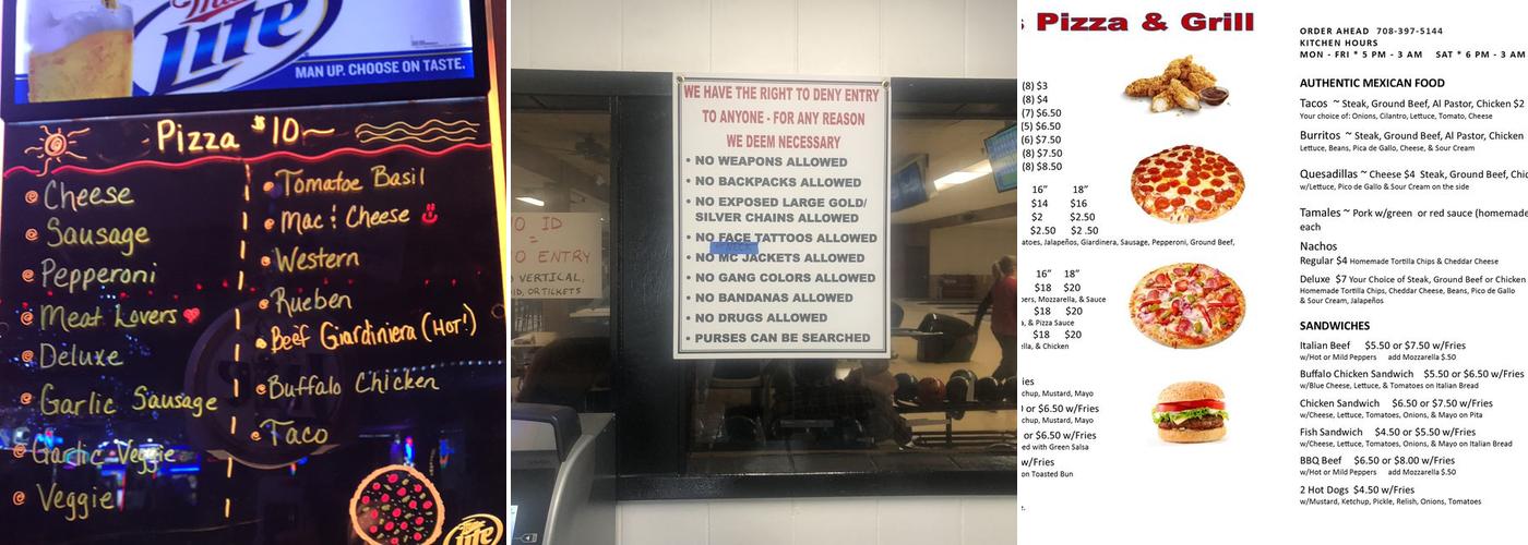 Eden Lanes Bowling Alley Menu