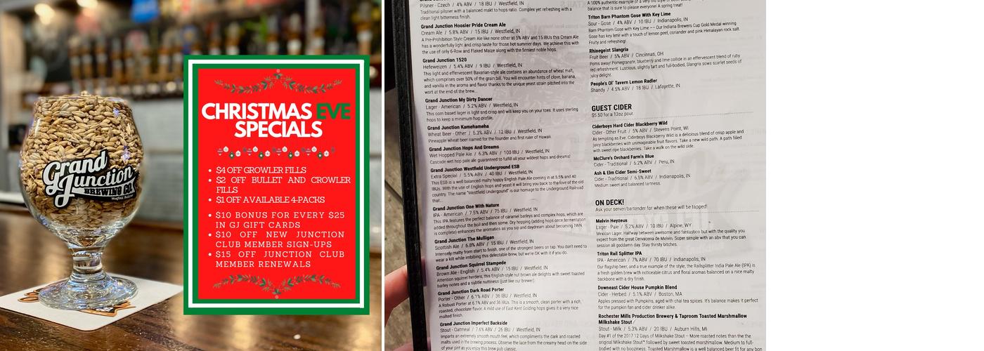 Grand Junction Brewing Co. Menu