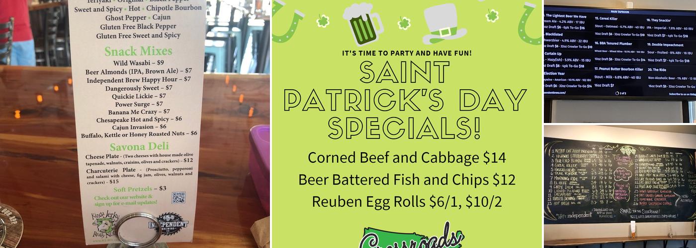 Independent Brewing Company Menu