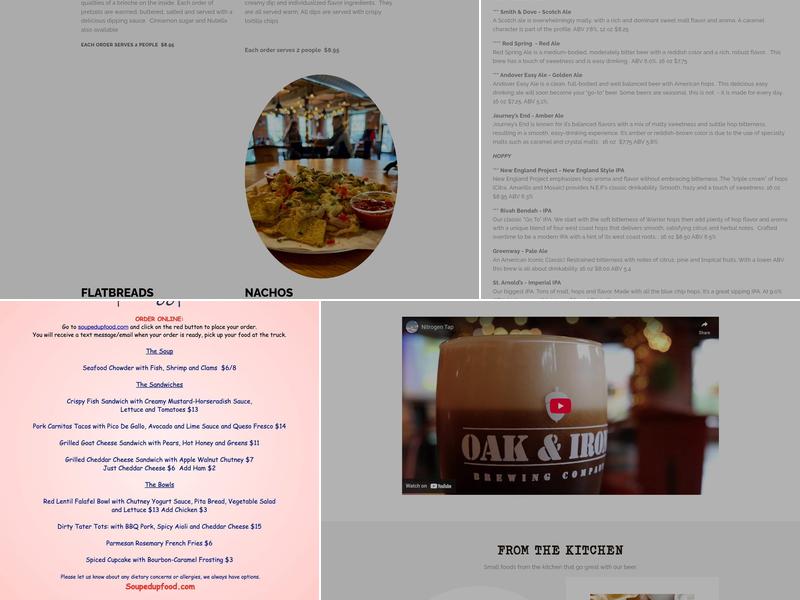 Oak & Iron Brewing Co. Menu