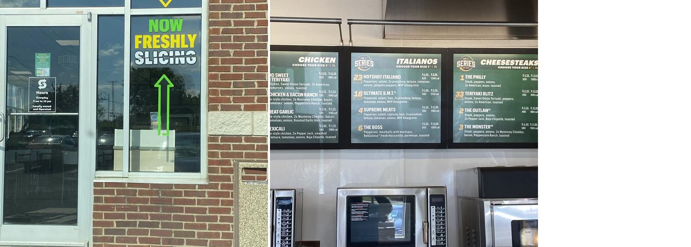 Subway Menu
