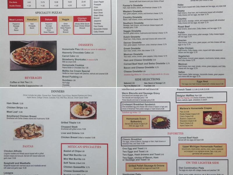 Marlena’s Bistro and Pizzeria Menu