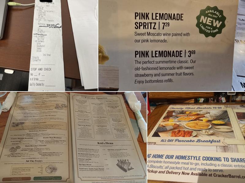 Cracker Barrel Old Country Store Menu