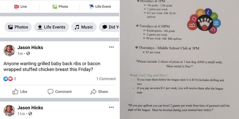 Clio Bowling Arcade Menu