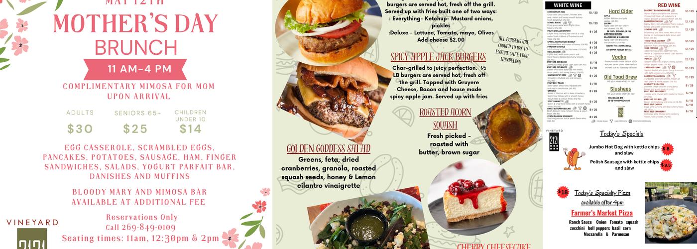 Vineyard 2121 Menu