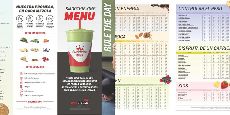Smoothie King Menu