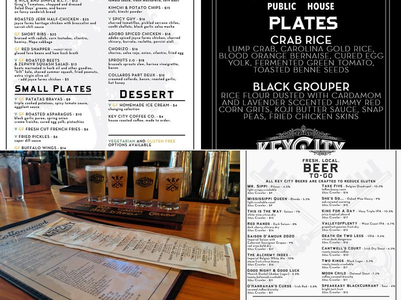 Key City Brewery & Eatery Menu