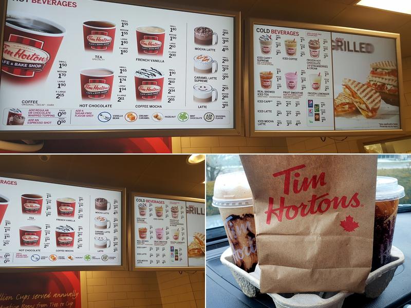 Tim Hortons Menu