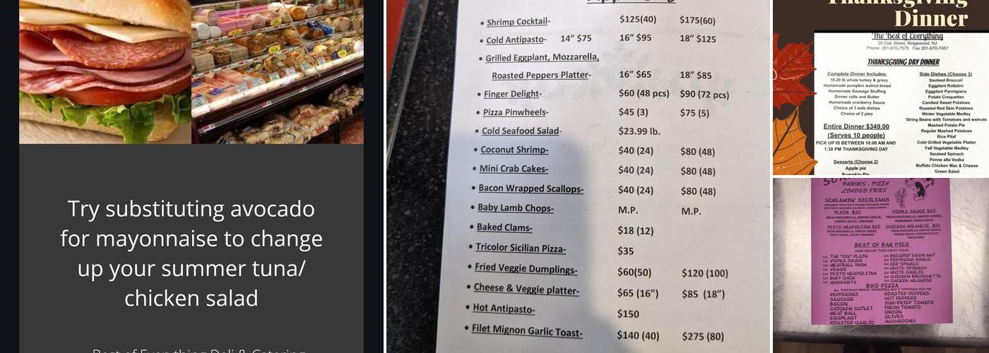 Best of Everything Deli Menu