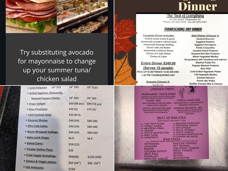 Best of Everything Deli Menu