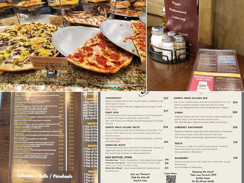 Mangiano Pizza Restaurant Catering & Private Events Menu