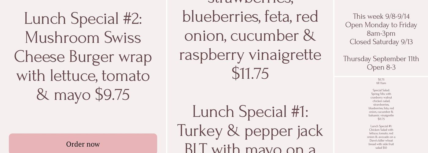 Boulevard Market Menu