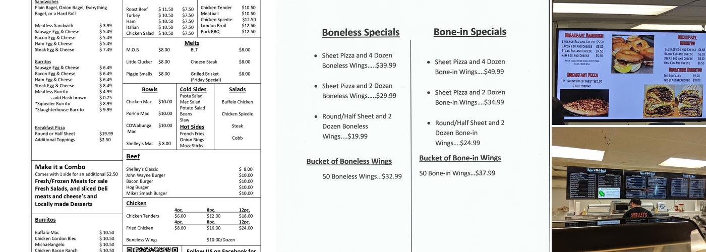 Shelley's Deli Menu