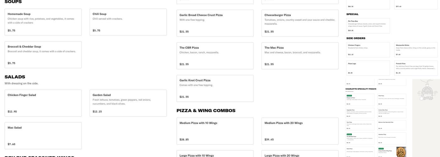 Pie Time Menu