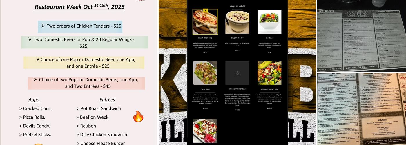 Skoob's Village Grille Menu