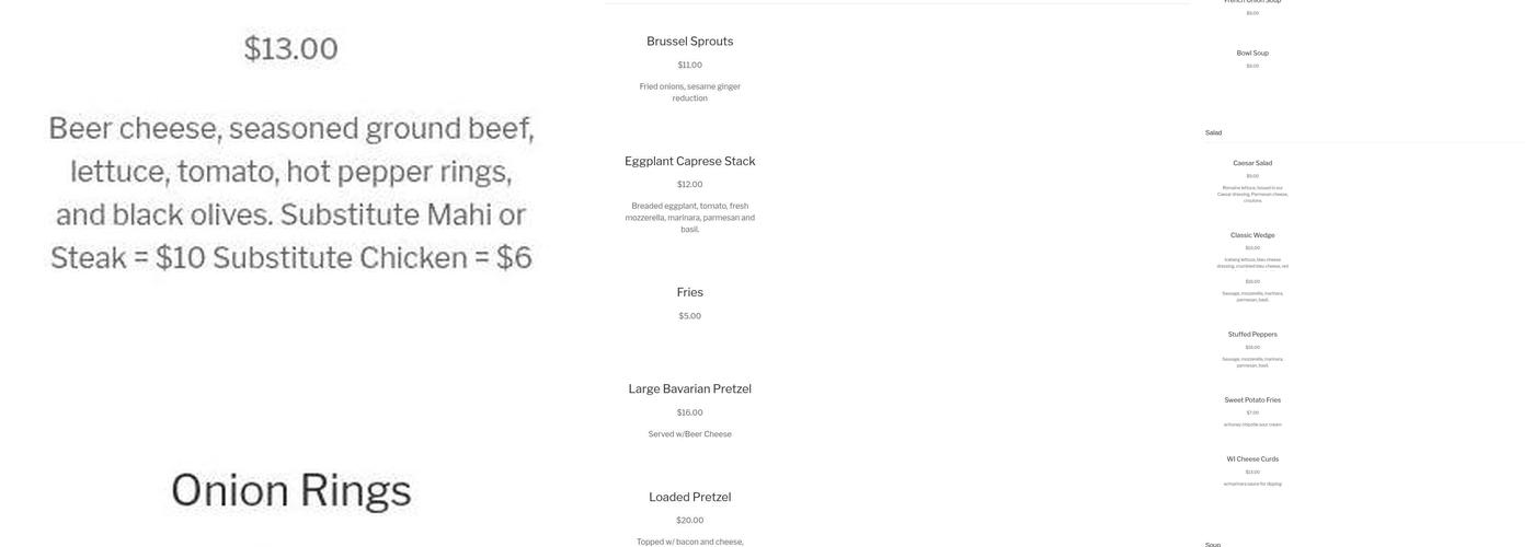 Group Ther-Happy Menu