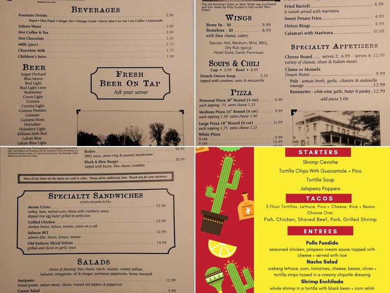 Historic Hotel Broadalbin + 1854 Pub Restaurant + Bar Menu