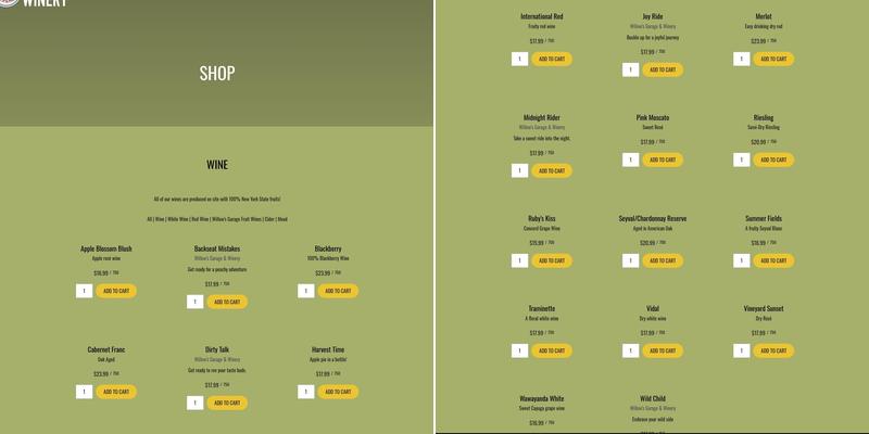 Applewood Winery Menu