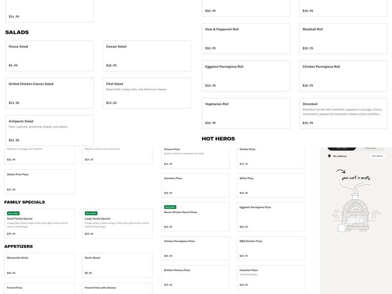 Brennie's Pizzeria Menu