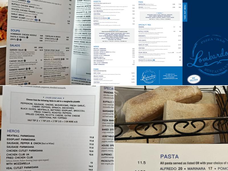 Lombardo's Menu
