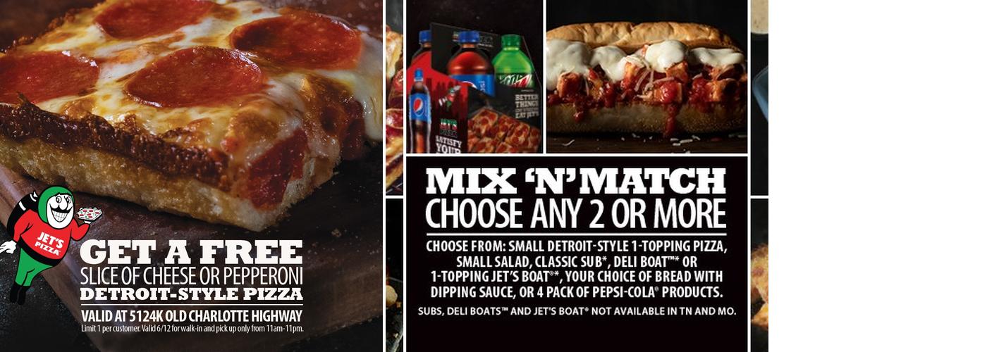 Jet's Pizza Menu