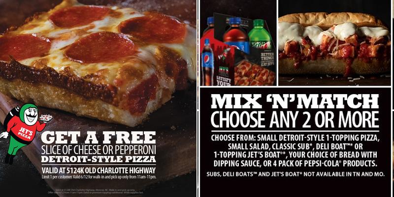 Jet's Pizza Menu