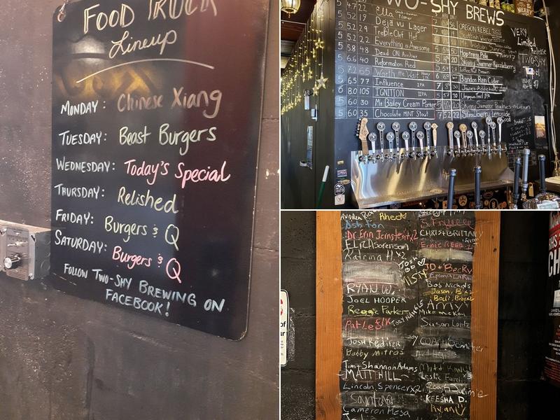 Two-Shy Brewing Menu