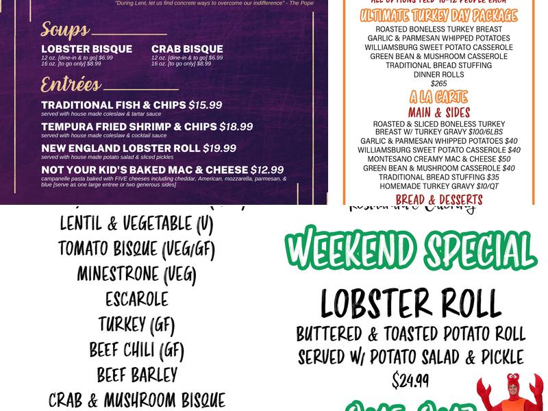 Montesano Bros Restaurant & Catering Menu