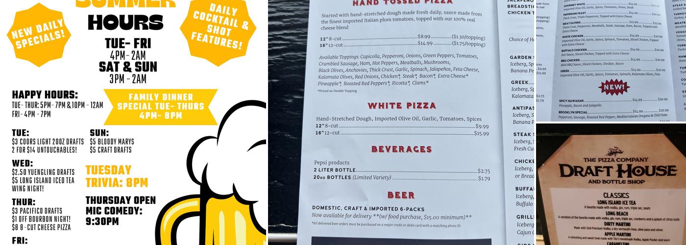 The Pizza Company Menu