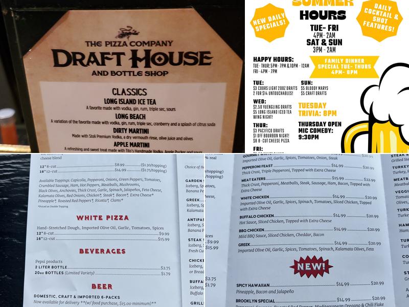 The Pizza Company Menu