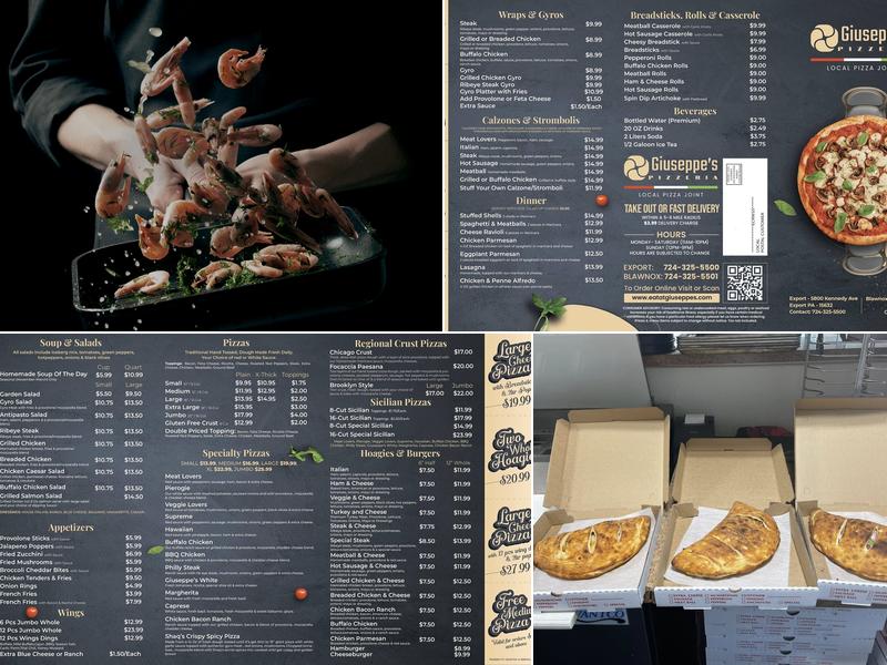 Giuseppe's Pizzeria Menu