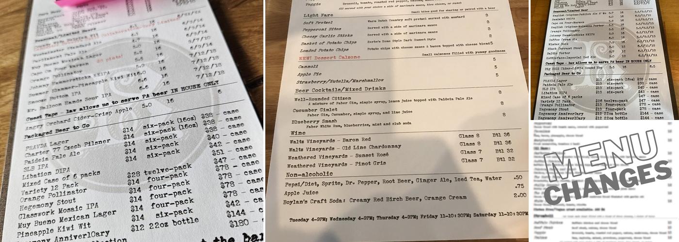 St Boniface Craft Brewing Co Menu