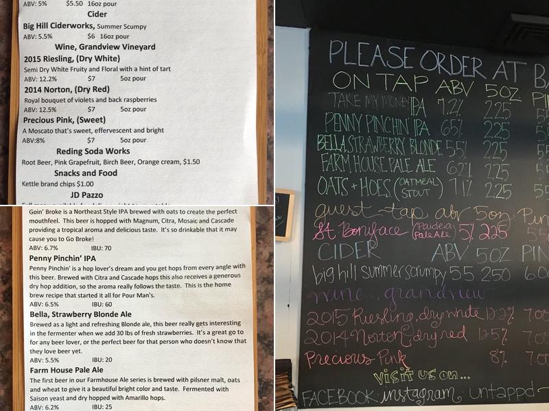 Pour Man’s Brewing Company Menu