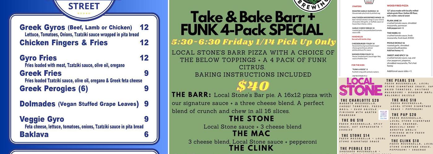 Funk Brewing Company Menu