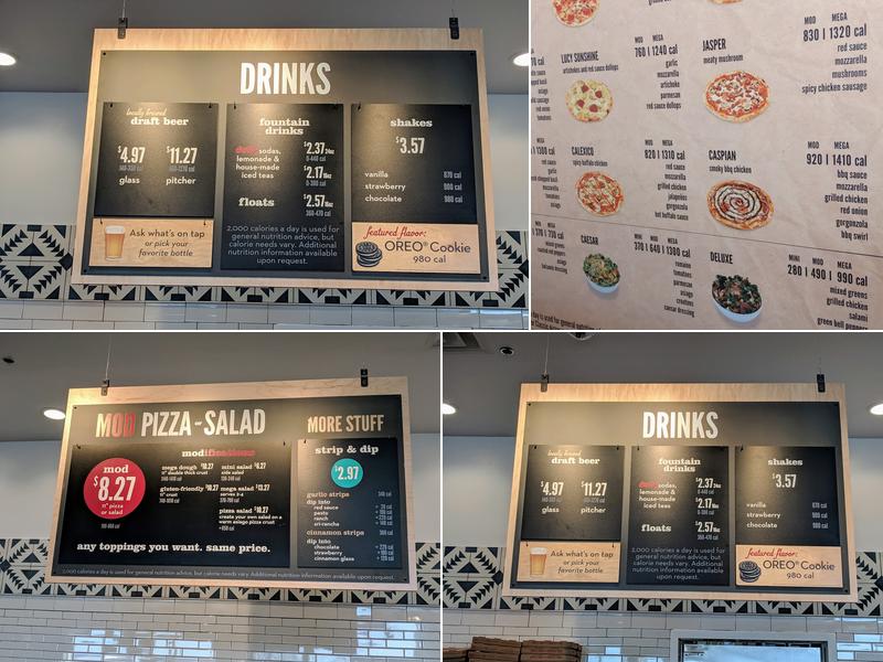 MOD Pizza Menu