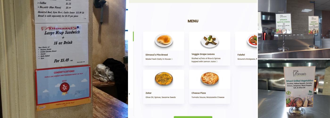 Dimassi's Mediterranean Buffet Menu