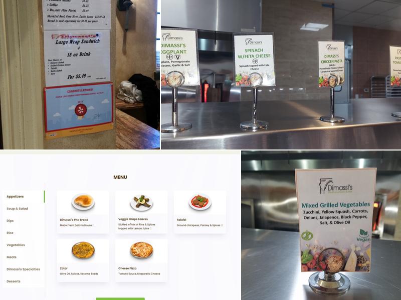 Dimassi's Mediterranean Buffet Menu