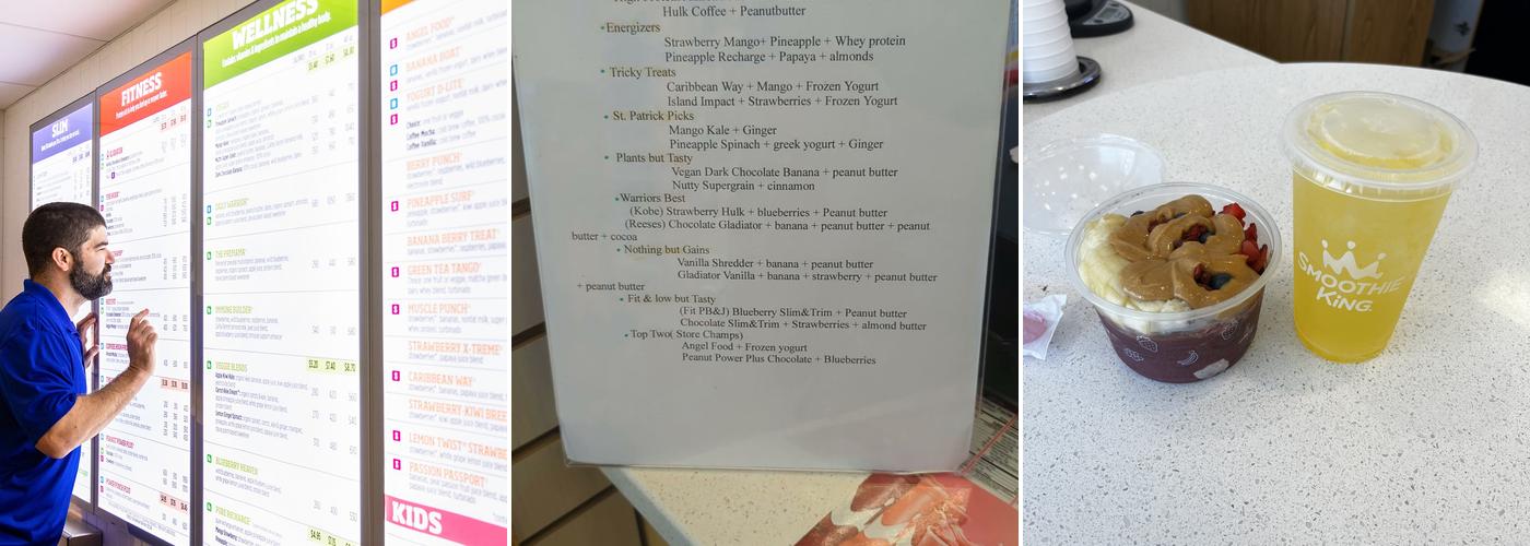 Smoothie King Menu