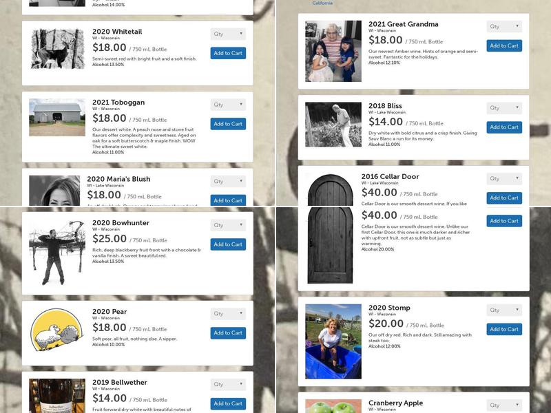 Rock N Wool Winery Menu