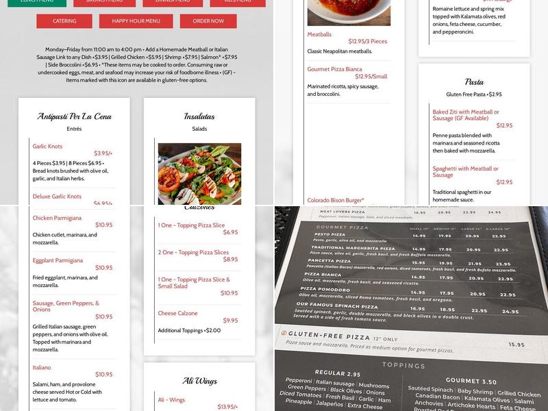 Antonio's Neighborhood Cafe Menu